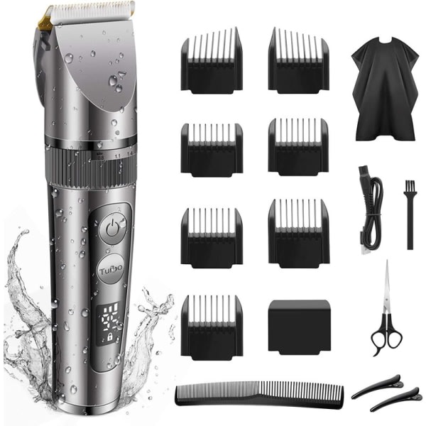 Hair clipper for men professional electric trimmer Red