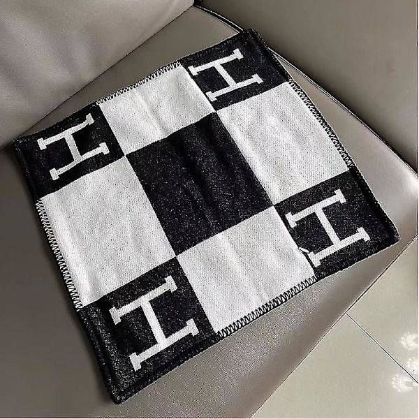 45x45cm H-formad Ullkashmir Kuddfodral Våningssäng Soffa Flygplan Black