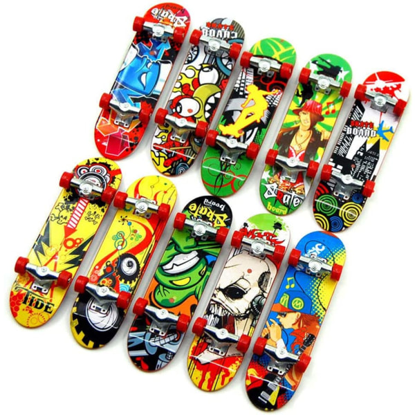 Finger Mini Skateboard, Deck Truck Finger Board Skate Leksak Perfekt för barn Party Favors Väska fyllmedel Barn Present Slumpmässig 6st