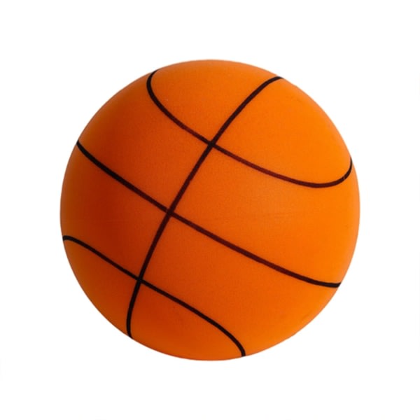 Dribbling Silents Basketball Soft Light Silent bold til hårdttræstæppegulve Orange 18cm