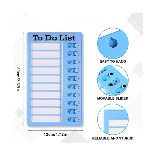 4st Att göra-lista Board Dry Erase Memo Board Busy Chart Rv List Board med 10 torrraderingspapper