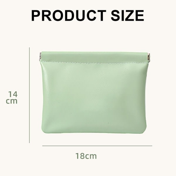 1st Stor mini förvaringsväska Multifunktionell sminkväska Zero Plånbok: 11,5 * 12 * 1 cm Mintgrön