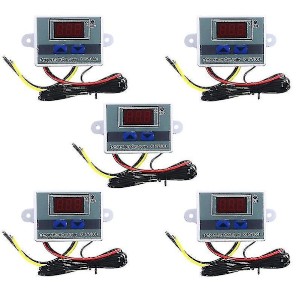 Musta perjantai 5 kpl 110-220v AC Digitaalinen LED-lämpötilansäädin XH-w3001 Yhteensopiva Inkubaattori Jäähdytys Lämmityskytkin T