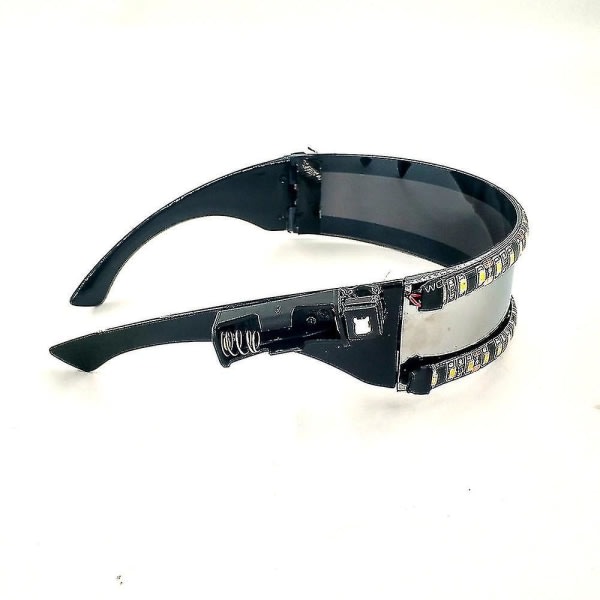 Kreative Led-briller Laserbriller til natklubudøvere Led-briller Festdans Glødende Led-maske Rave-briller Vellykket