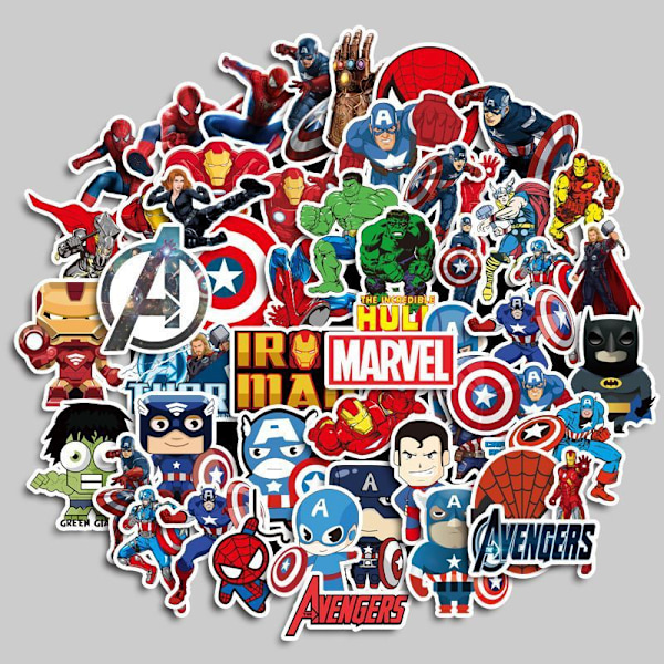 100 Avengers Marvel klistremerker tegneserie søt håndbok mobiltelefon l