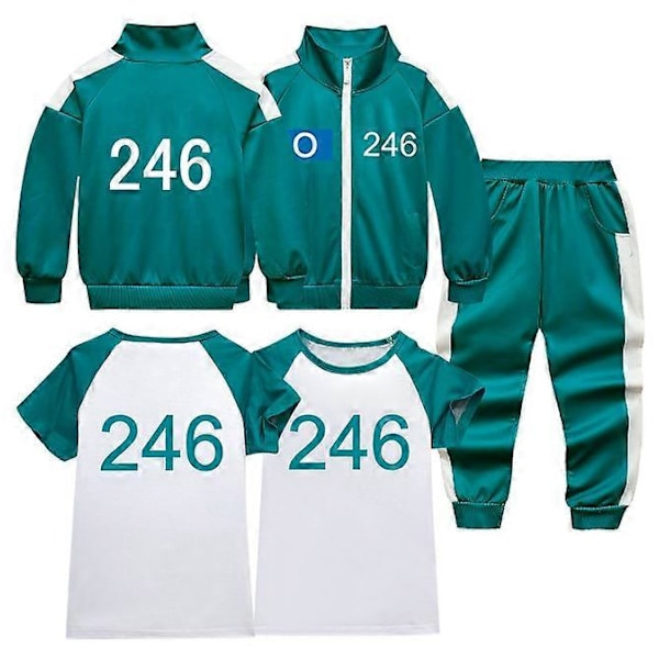 Squid Game 2 Player Cosplay Costume Track Jacket Complete Outfit Set No.246 No.246 No.246 160cm