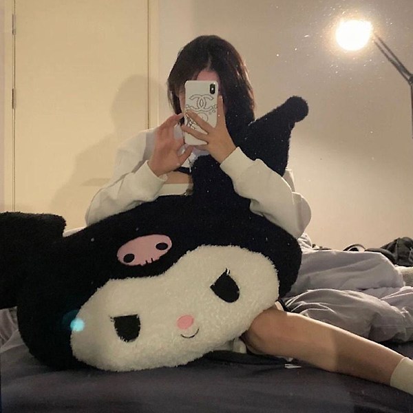 65*70cm Kawaii Sanrio Mjuk Stoppad Plyschkudde Kuromi Melody Tecknad Stor Plyschdocka Kudde Kudde Flickpresent 65X70CM 65X70CM kuromi-1
