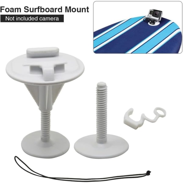 Foam Surfboard Mount Robust Bodyboard Skyddande Hållbar Bärbar Ersättningsdeler Stabil Sy Installera Enkel Wakeboard (Vit)