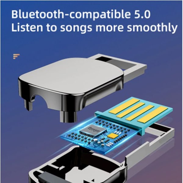 Bluetooth-adapter til bil, trådløs adapterkabel Dongle USB