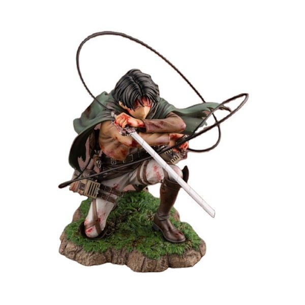 Attack On Titan Levi Ackerman PVC Figur Anime Actionfigur Modell Leksak Db as show