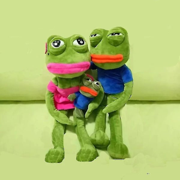 45cm Sorglig Groda Plyschleksak Mjuk Fylld Kudde Magiskt Uttryck Pepe Den Sorgliga Grodan Djur Plyschdocka Födelsedagspresenter För Barn (FMY) A