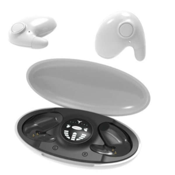 Hög ljudkvalitet Trådlösa sömnhörlurar Portable Power Display Headset för utomhussport Vit