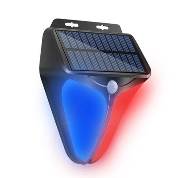 Solar Powered Wireless Strobe Light Siren Vattentät Fl