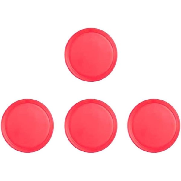 4 kpl ilmakiekkokiekkoja ja työntöjä maalikahvan vaihtomelat pelipöytätarvikkeita varten (punainen) 50 mm