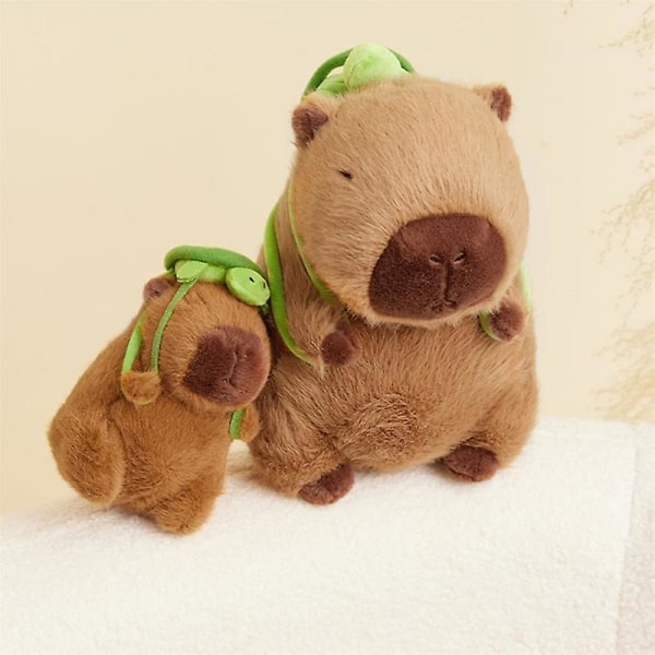 Capybara plyschleksak, Capybara bärsköldpadda Realistisk mjuk Capybaraleksak 45cm