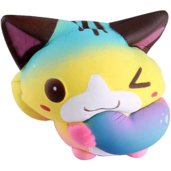 Squishies Kissakissan Rakkaus Sydän Kawaii Pehmeä Hidasnousuinen Tuoksullinen Eläin Squishies Stressiä Lievittävä Leikki Prime Collection Lahja 1KPL