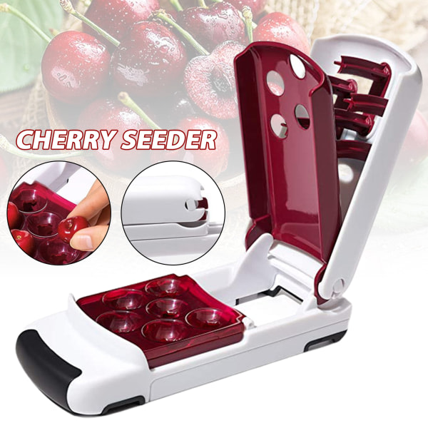 Quick Release Multi Cherry Pitter Hållbar manuell frukt Bayberry Pitting Tool Vit Röd