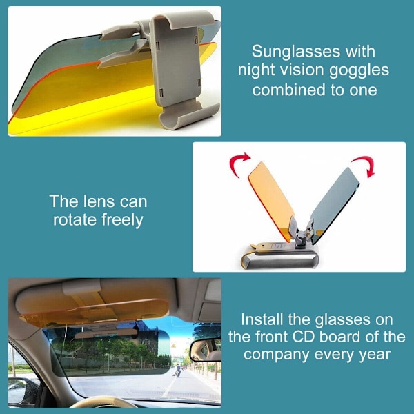 Car Sun Visor - 2-i-1 bil solskydd, bil solskydd, bil solskydd