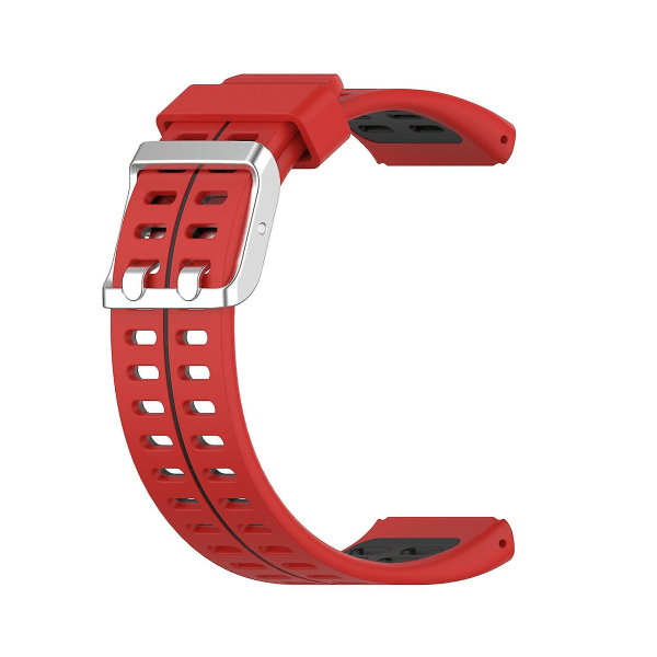 Justerbart, svedsikkert ur/armbåndserstatning til Polar V800 (Farve: rød og sort)