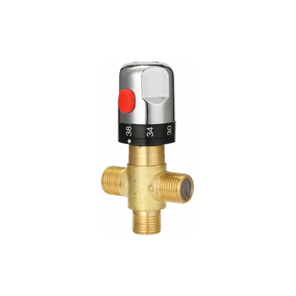 Justerbar termostatisk baderomsblandare Vattenblandare Mässing Hot/Col