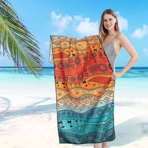 Strandhåndklæde, Strandhåndklæde i mikrofiber, Super Large, Hurtigttørrende DXGHC