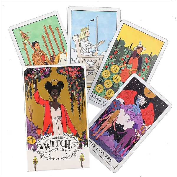 80 stk Tarotkort The Modern Witch Tarot Deck Divination Mystisk Magisk Traditionel Power Fuld engelsk familiefestspil