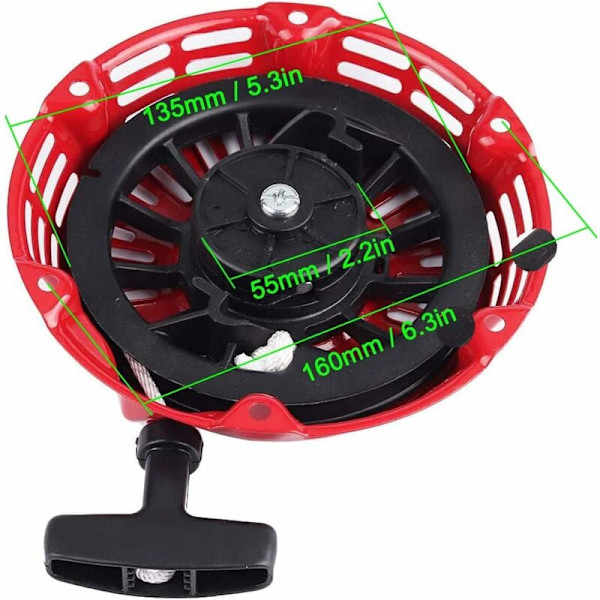 Rekylstarter til Honda GX120 GX160 GX200 4-6.5HK motorer - Erstatter 28400-ZE1-003ZF