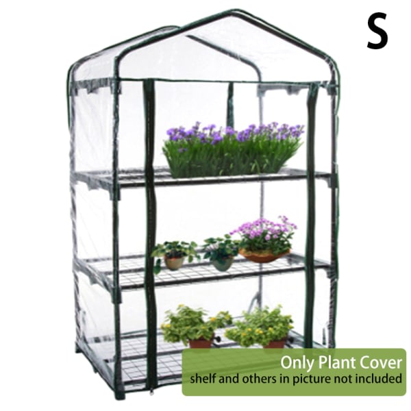 Trädgårdsblomsterväxter täcker 3 nivåer Anti-UV vattentät bärbar PVC-växthus M