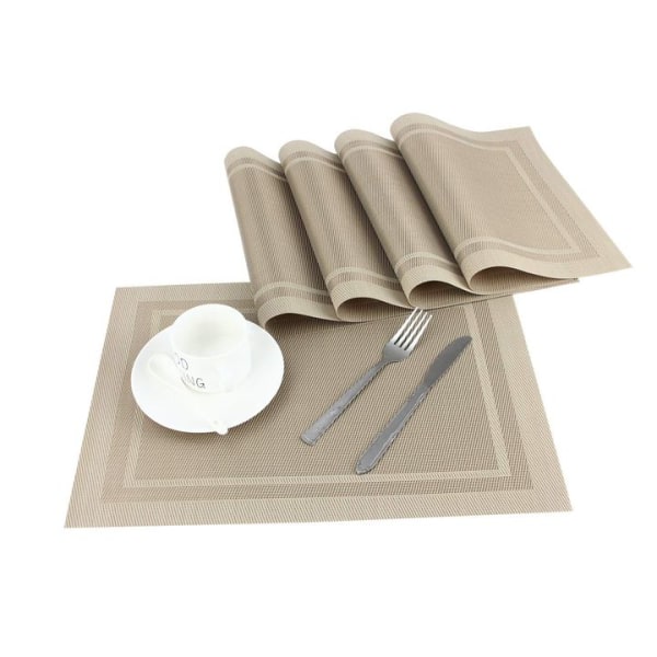 Set of 6 PVC wear-resistant heat-resistant non-slip placemats