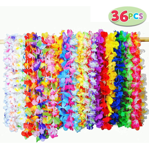 36 st Tropiska Hawaiianska Luau-Blomsterkransar