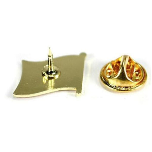 Ukrainsk flagga Lapel Pins Metall för UA Ukiain Viftande Flag Pins för Ua Patriotisk Badge Hat Lapel Pin Kläder Ryggsäck Brooc