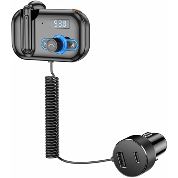 Bil Bluetooth-sender, 12V/24V Dual USB-port Bluetooth-radioadapter