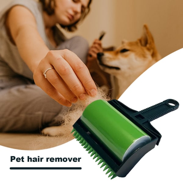 2. Plastsett for husdjur Mini hårklippare for klær Pälsbyxor Grön