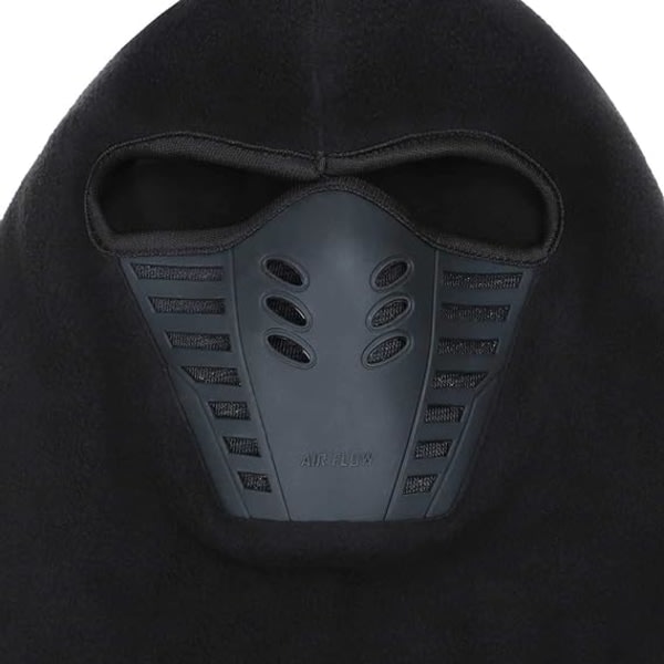 Balaclava för män - Airsoft Mask - Ansiktsvärmare - Cykeltillbehör - Nackvärmare - Skidmask Balaclava - Ninja Mask - One Size - Svart