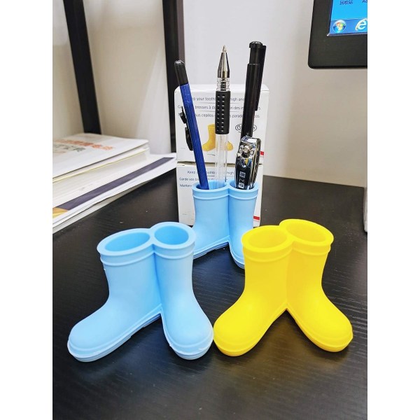 2-pakning regnstøvel-tannbørsteholder Silikon Søt Organizer for Yo