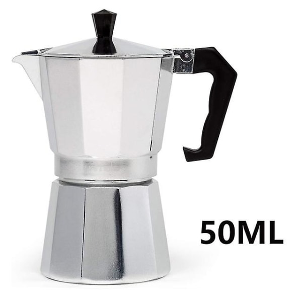 Kaffekopp i aluminium, slitesterk espressofilter 50