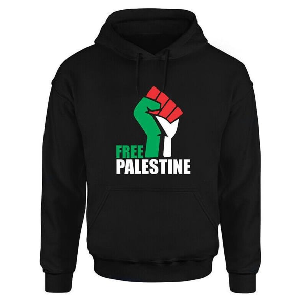 Mænd Kvinder Gratis Palæstina-trykt hættetrøje Toppe Casual Langærmet Pullover Hættetrøjer Gaver L