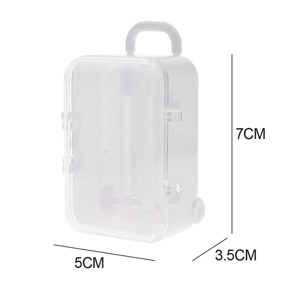 Hvid Mini Rejsetaske Box Personlighed Bryllupsboks Bagagevogn Taskeæske Lille æske