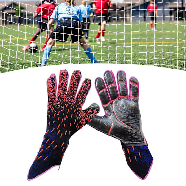 Fodboldmålmand Handsker Latex Anti-Slip Fodbold Handsker med Stærkt Greb Håndflader til Børn Drenge Nr. 8