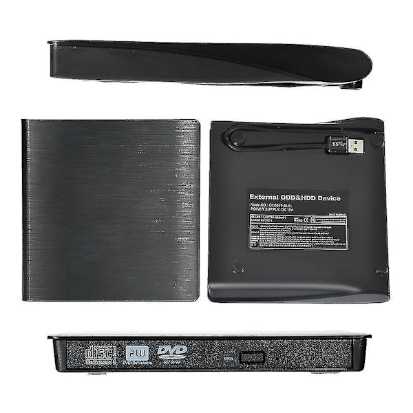 Extern USB 3.0 Slim DVD RW CD-brännare, läsare, spelare för bärbar dator PC