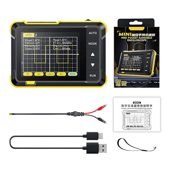 Dso-152 Fnirsi Mini 200kmhz Håndholdt Lcr Digitalt Oscilloskop Transistor Tester Yo（A-Standardversion）