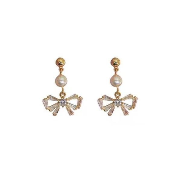 Bowknot earrings ears ornament temperament earrings, fashion pearl