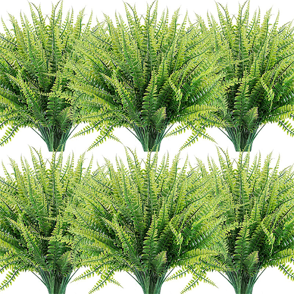 13 Bundter Kunstige Planter, Falske Boston Bregne Grønt Ude UV-Bestandig Ingen Blegning Faux
