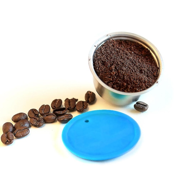 Kahvinkeittimen lisävaruste Kahvikapseli ruostumatonta terästä Toistuva käyttö Kahvinsuodatin Kahvinsiivilä Uudelleenkäytettävä, yhteensopiva Dolce Gusto -kahvikoneen kanssa