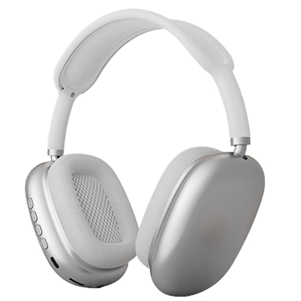 Bluetooth 5.0-hørlurar, over-ear trådløsa hörlurar, for PS4-spillkonsoll, datamaskin (vit)