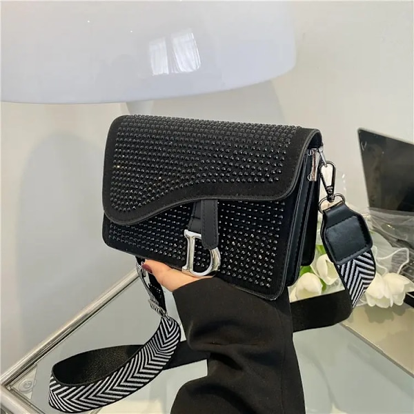 Dametaske Trend højkvalitets tyk kæde Bright Diamond Luksus Designer Crossbody-tasker Mode sadeltaske Type 7 Type 7 L21cm W14cm H6cm