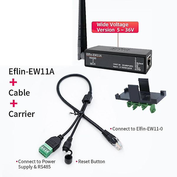 Seriell port Rs485 till Wifi-enhet servermodulomvandlare -ew11a-0 Modbus-protokolldataöverföring via