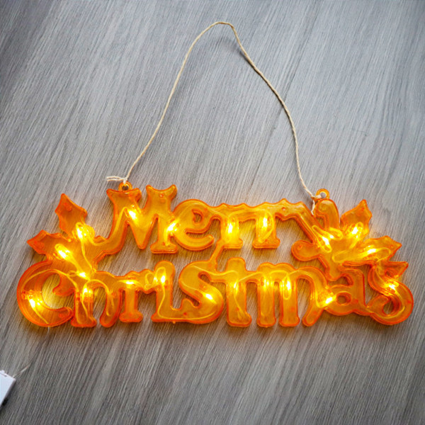 Hængende jule LED bogstavlys Stilfuld hængelys dekoration til juletræsfest Gult Varmt Lys