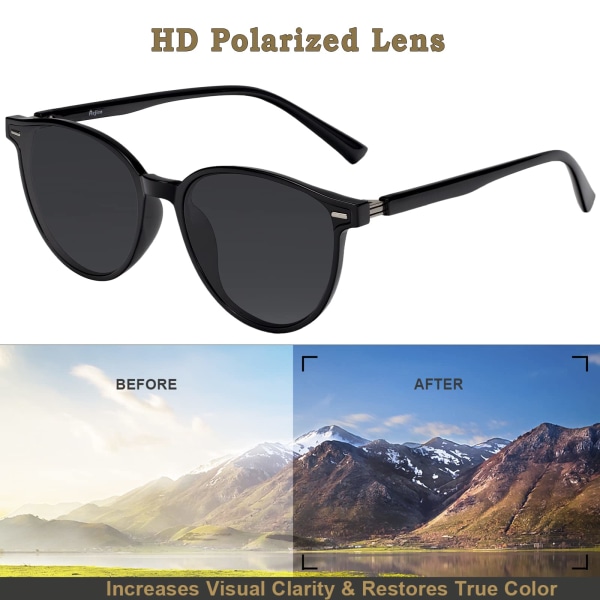 Kvinnor Män Polariserade Vintage Solglasögon UV400 skydd
