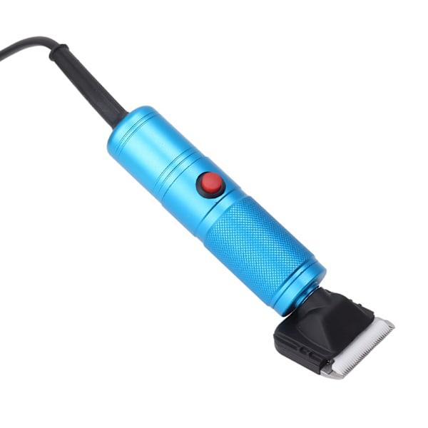Elektrisk saueklipper Oppladbar dyrepleieklipper for sauer, geiter, hunder, blå EU-plugg 100-240V 0.8